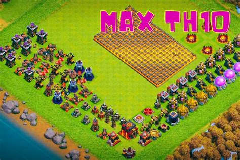 Max level th10 - Below you can see the max level for town hall 8 base to have a clear idea of which part of your town hall is week. Below is the list of max levels for town hall 8 buildings, defenses, troops, heroes, spells and traps. TH8 Max Resource Building Levels. Below is the list of max levels resources buildings for town hall 8: